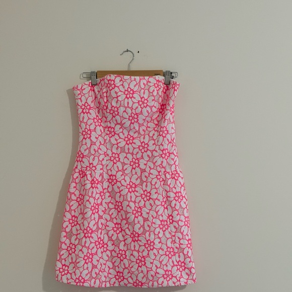 Y2K Era Lilly Pulitzer Vibrant Pink Floral Dress - Picture 2 of 6
